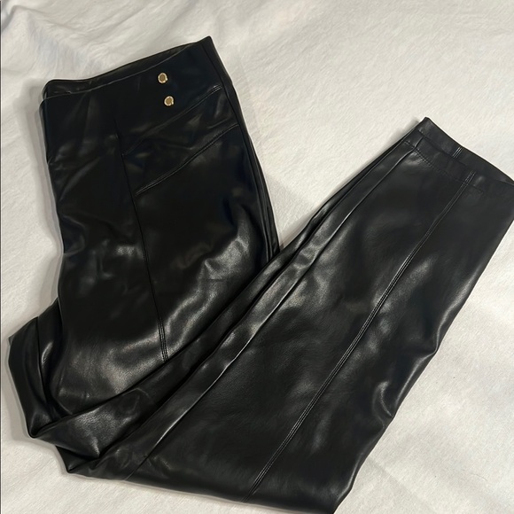 Marc New York Pants - NWT-Marc New York Black Straight Leg Faux Leather  Pants